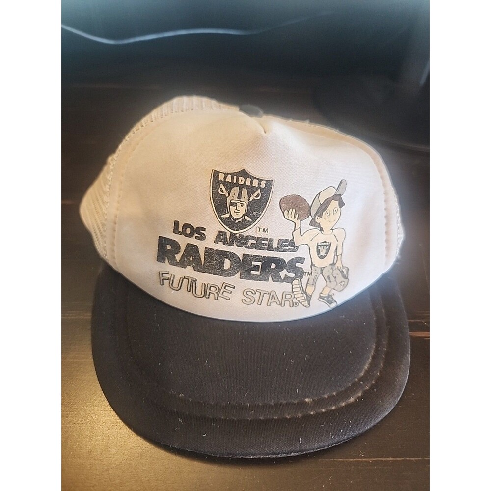 Vtg 90s Los Angeles Raiders Future Star Trucker Hat Snapback Cap LA NFL Rare